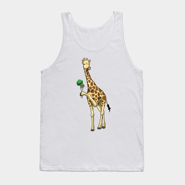 Giraffe Broccoli Vegetables Tank Top by Markus Schnabel